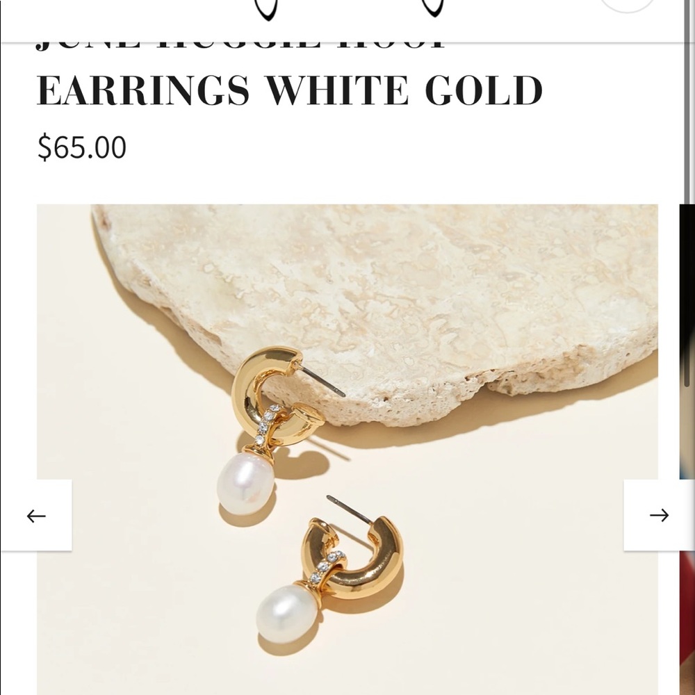 Mignonne Gavigan Gold Huggie Hoops with Pearl Drop